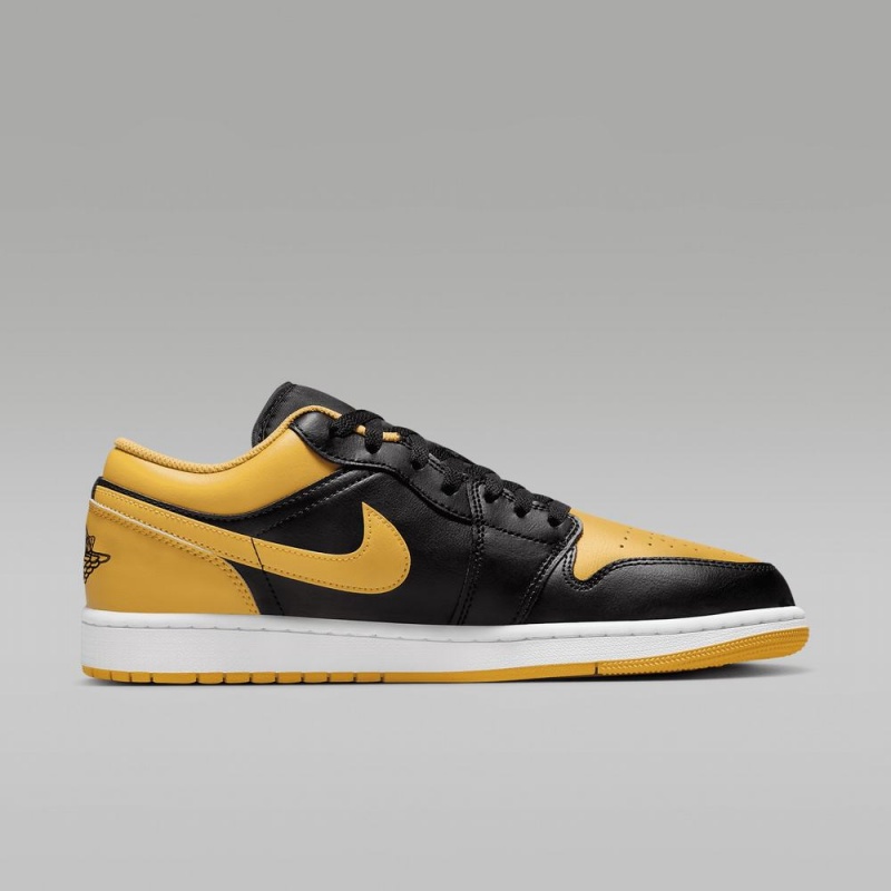 Nike Air Jordan 1 Low Schoenen Dames Zwart Wit Geel Nederland | 265741-MLE