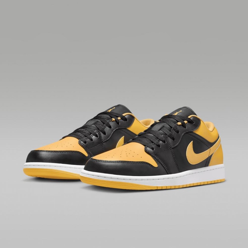 Nike Air Jordan 1 Low Schoenen Dames Zwart Wit Geel Nederland | 265741-MLE