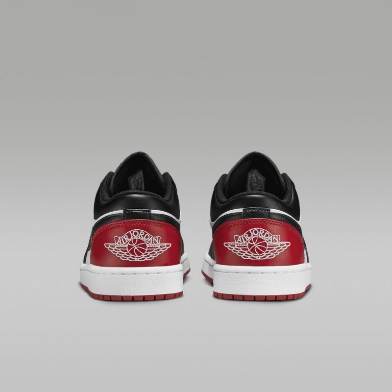 Nike Air Jordan 1 Low Schoenen Dames Zwart Rood Wit Nederland | 097842-WFS