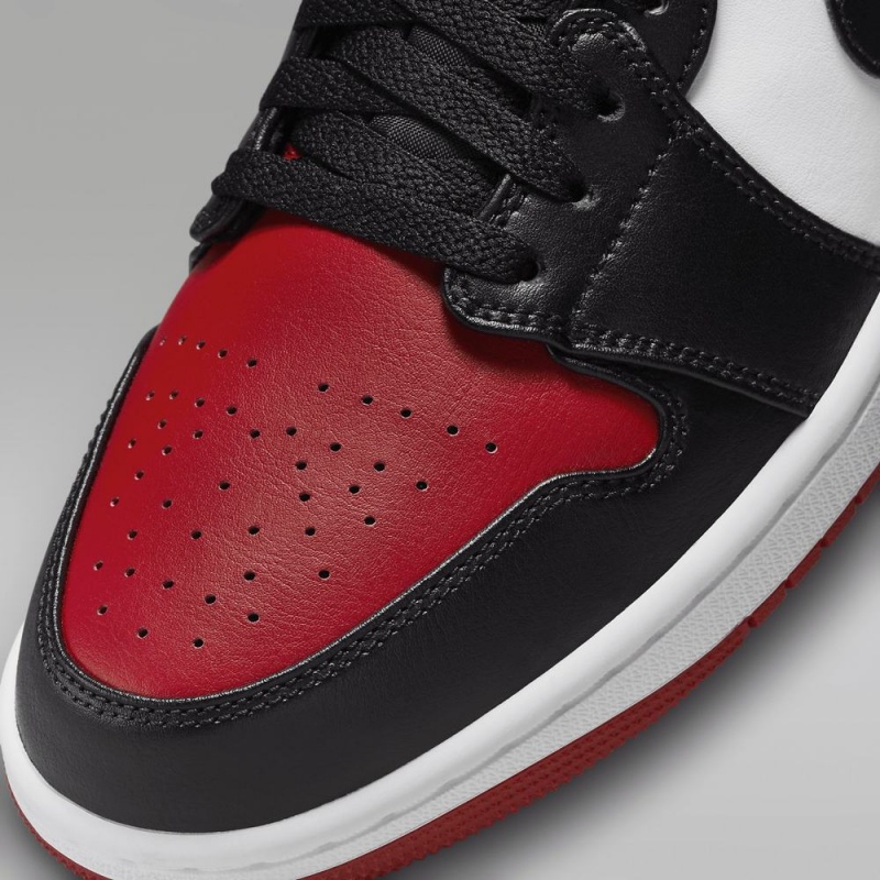 Nike Air Jordan 1 Low Schoenen Dames Zwart Rood Wit Nederland | 097842-WFS