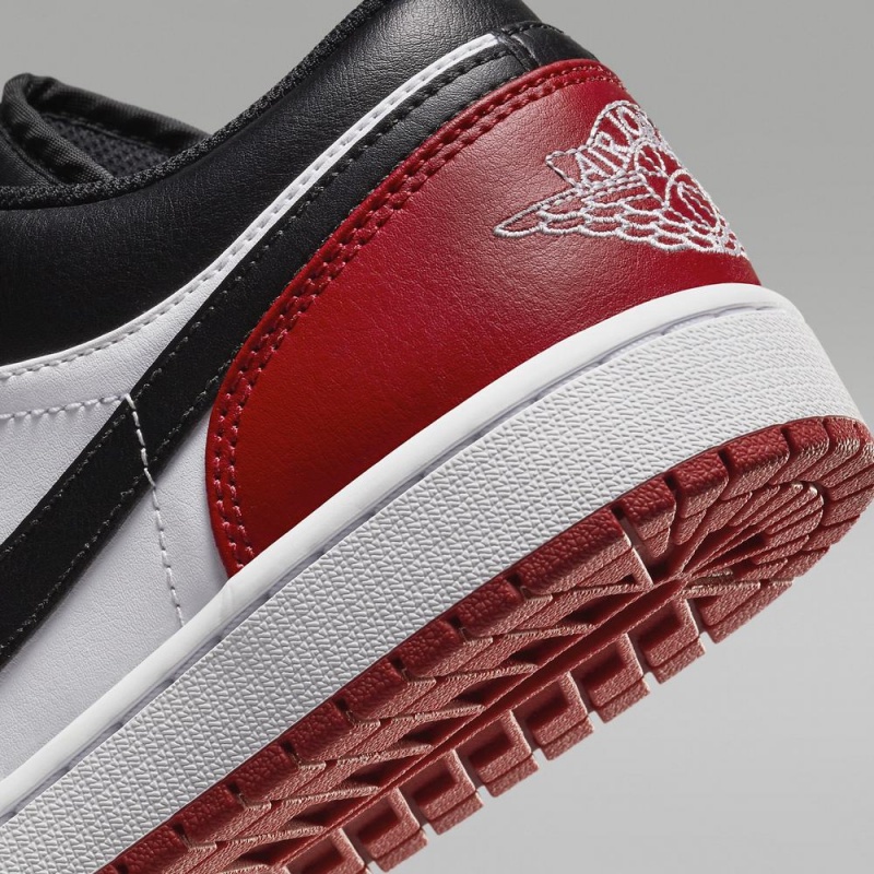 Nike Air Jordan 1 Low Schoenen Dames Zwart Rood Wit Nederland | 097842-WFS