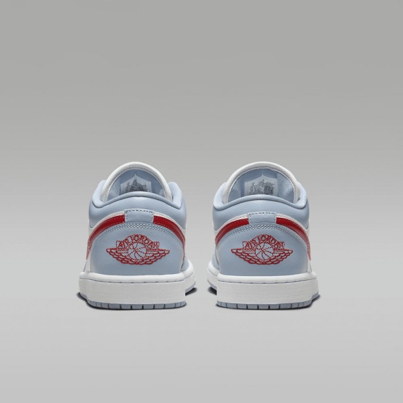 Nike Air Jordan 1 Low Schoenen Heren Blauw Grijs Wit Rood Nederland | 930426-GAO