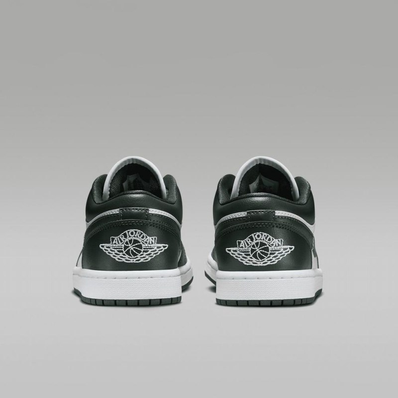 Nike Air Jordan 1 Low Schoenen Heren Diepgroen Wit Nederland | 216453-BVJ