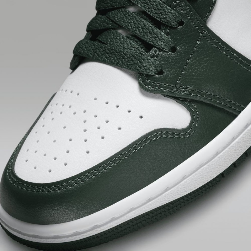 Nike Air Jordan 1 Low Schoenen Heren Diepgroen Wit Nederland | 216453-BVJ