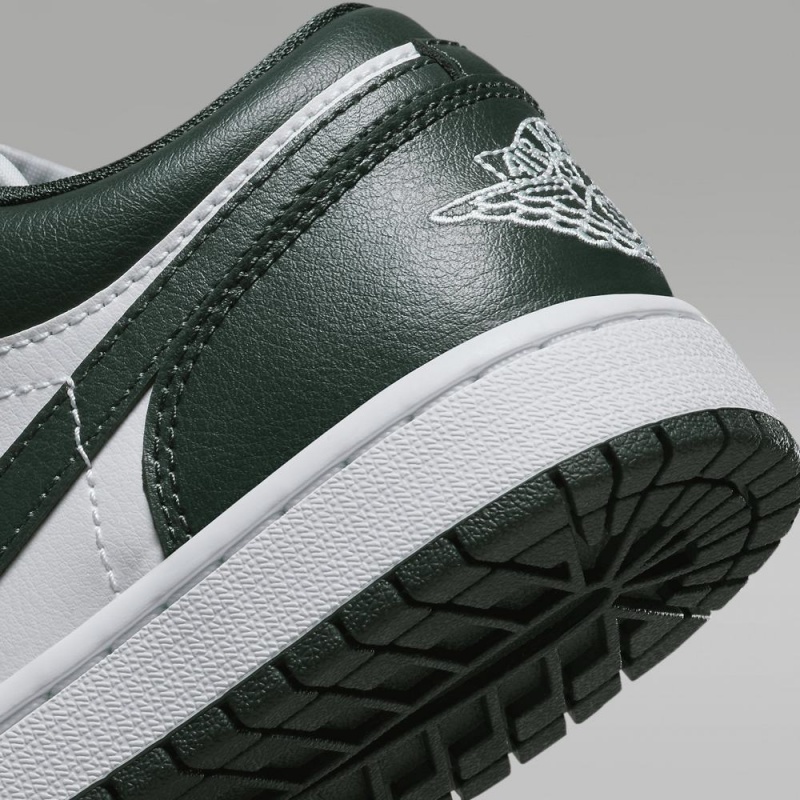 Nike Air Jordan 1 Low Schoenen Heren Diepgroen Wit Nederland | 216453-BVJ