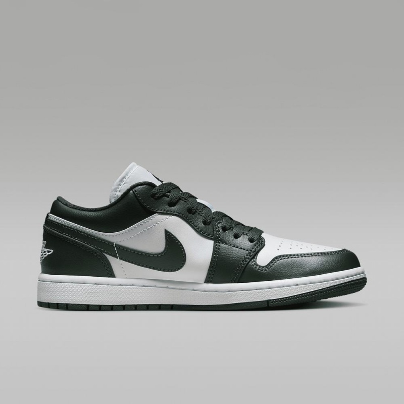 Nike Air Jordan 1 Low Schoenen Heren Diepgroen Wit Nederland | 216453-BVJ