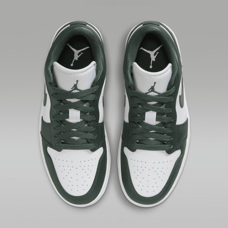 Nike Air Jordan 1 Low Schoenen Heren Diepgroen Wit Nederland | 216453-BVJ