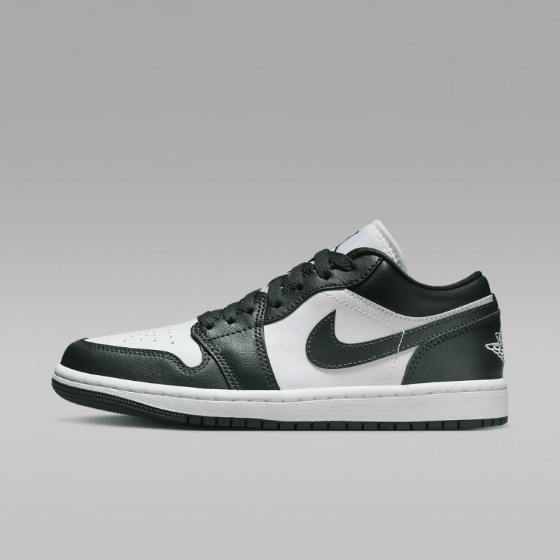 Nike Air Jordan 1 Low Schoenen Heren Diepgroen Wit Nederland | 216453-BVJ