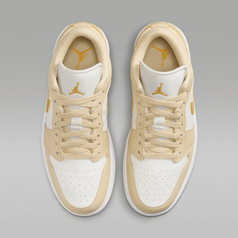 Nike Air Jordan 1 Low Schoenen Heren Lichtgeel Wit Geel Nederland | 469205-EZF