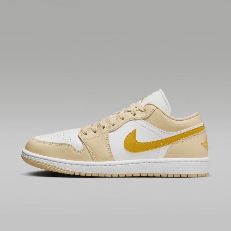 Nike Air Jordan 1 Low Schoenen Heren Lichtgeel Wit Geel Nederland | 469205-EZF
