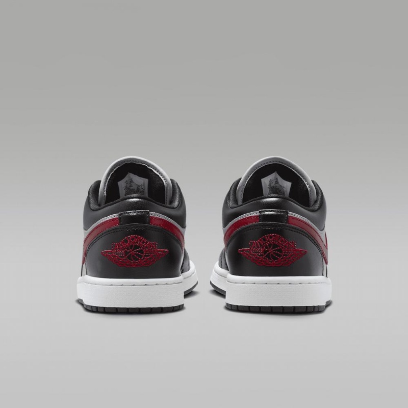 Nike Air Jordan 1 Low Schoenen Heren Wit Zwart Rood Nederland | 481025-EZQ