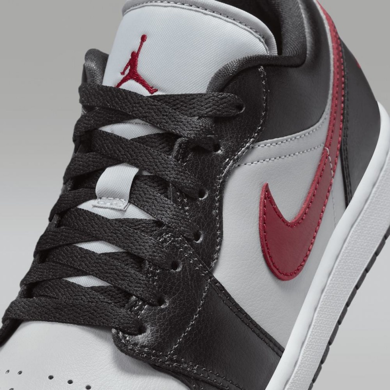 Nike Air Jordan 1 Low Schoenen Heren Wit Zwart Rood Nederland | 481025-EZQ