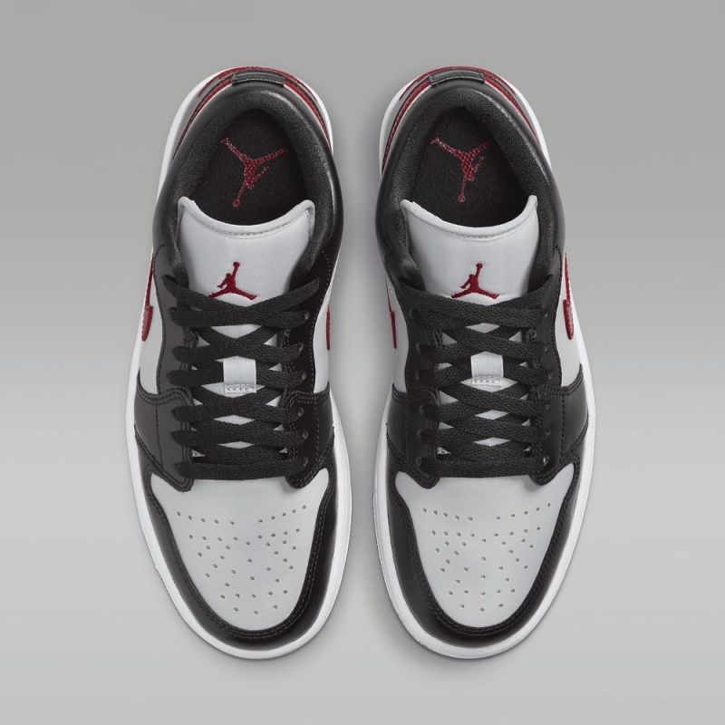 Nike Air Jordan 1 Low Schoenen Heren Wit Zwart Rood Nederland | 481025-EZQ
