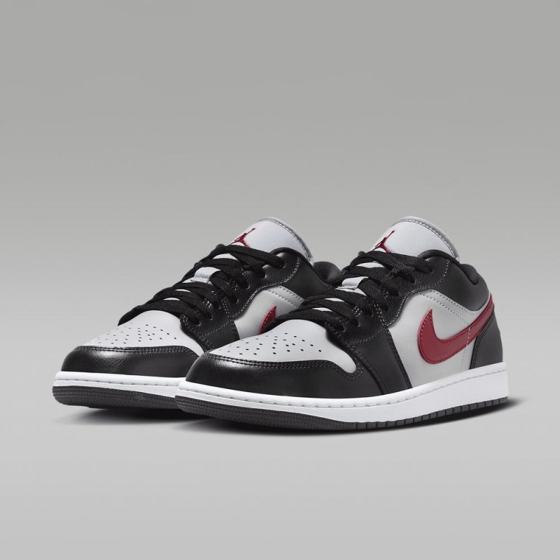 Nike Air Jordan 1 Low Schoenen Heren Wit Zwart Rood Nederland | 481025-EZQ