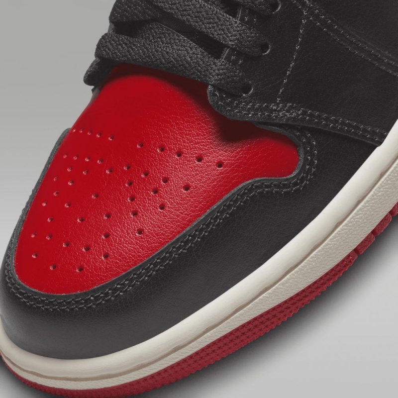 Nike Air Jordan 1 Low Schoenen Heren Zwart Rood Nederland | 917034-RQT