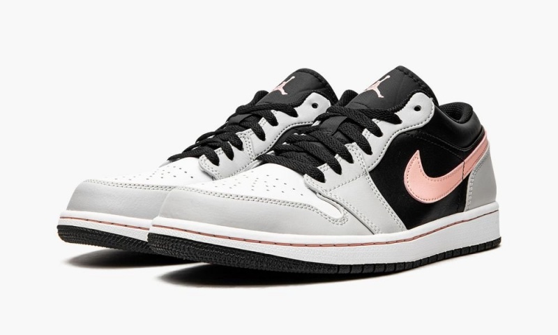 Nike Air Jordan 1 Low Schoenen Heren Zwart Koraal Grijs Nederland | 912078-BCS