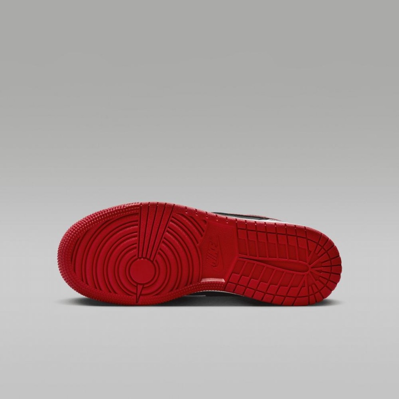 Nike Air Jordan 1 Low Schoenen Kinderen Grijs Zwart Rood Nederland | 621538-SIJ