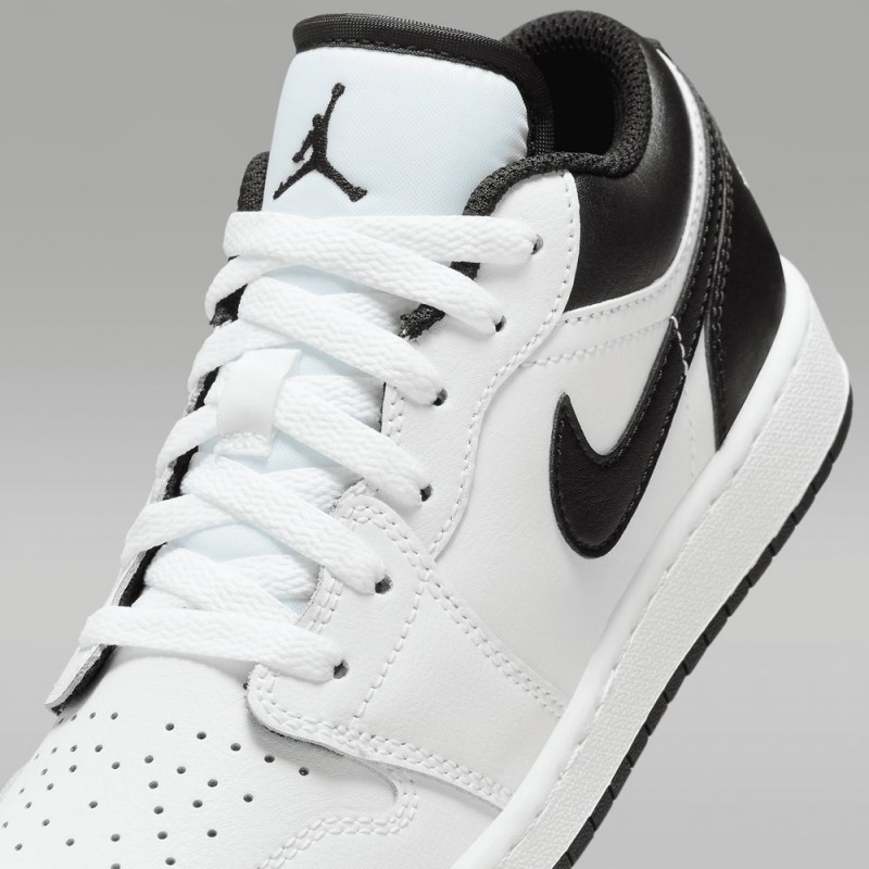 Nike Air Jordan 1 Low Schoenen Kinderen Wit Zwart Nederland | 497386-KGW