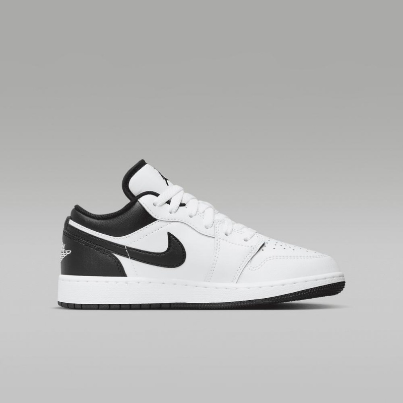 Nike Air Jordan 1 Low Schoenen Kinderen Wit Zwart Nederland | 497386-KGW