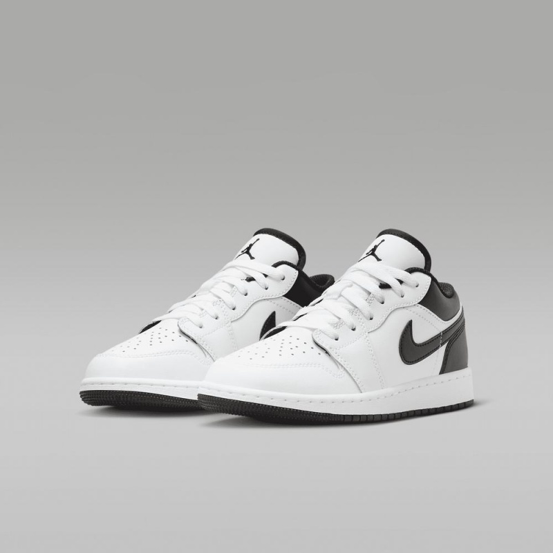 Nike Air Jordan 1 Low Schoenen Kinderen Wit Zwart Nederland | 497386-KGW