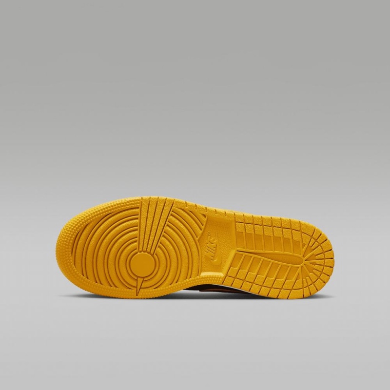 Nike Air Jordan 1 Low Schoenen Kinderen Geel Zwart Nederland | 653012-PAW