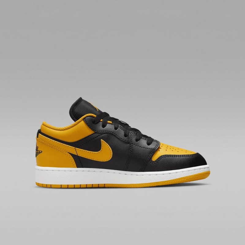 Nike Air Jordan 1 Low Schoenen Kinderen Geel Zwart Nederland | 653012-PAW