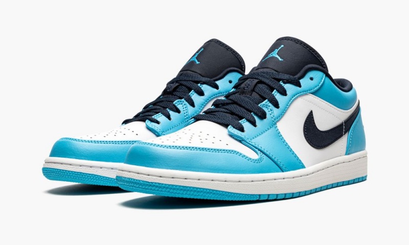 Nike Air Jordan 1 Low 'UNC' Schoenen Heren Wit Blauw Obsidian Nederland | 709518-DGU