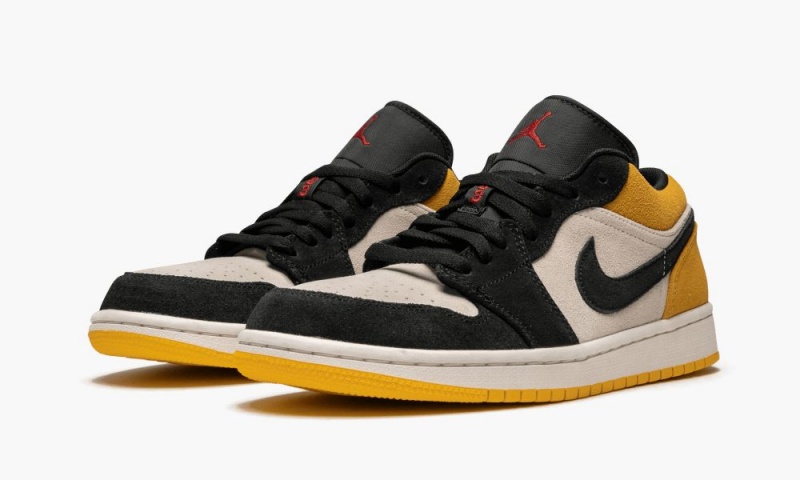 Nike Air Jordan 1 Low 'University Gold' Schoenen Heren Rood Goud Zwart Nederland | 418059-VIS