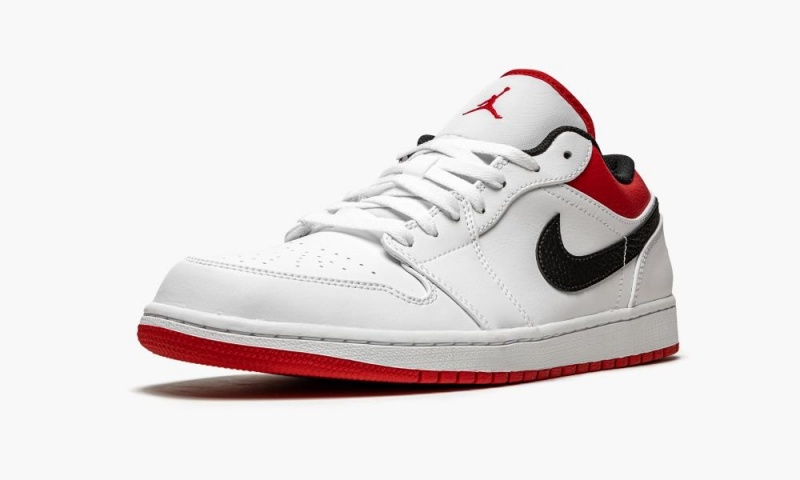 Nike Air Jordan 1 Low 'White / Gym Red' Schoenen Heren Wit Rood Zwart Nederland | 019627-YLJ