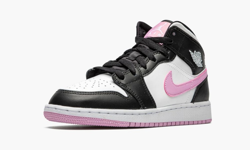 Nike Air Jordan 1 MID GS 'Arctic Pink' Schoenen Kinderen Wit Roze Zwart Nederland | 257149-UGT