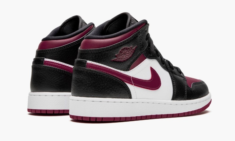 Nike Air Jordan 1 MID (GS) 'Bred Neus' Schoenen Kinderen Zwart Rood Wit Nederland | 534892-EXC