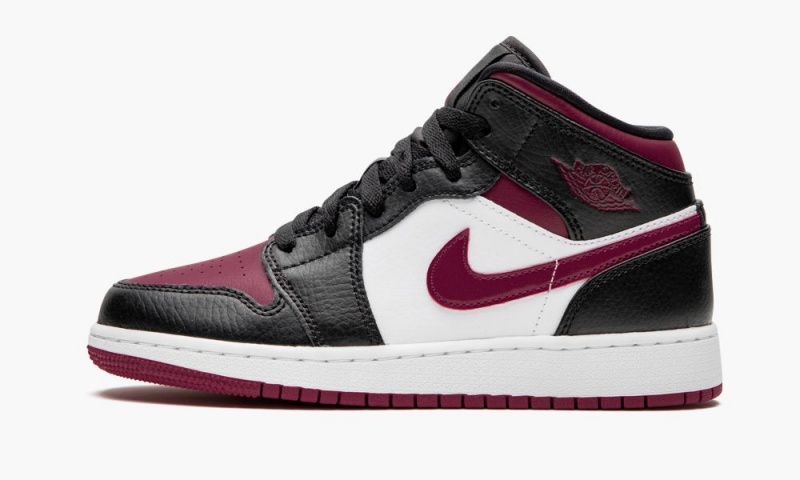 Nike Air Jordan 1 MID (GS) \'Bred Neus\' Schoenen Kinderen Zwart Rood Wit Nederland | 534892-EXC