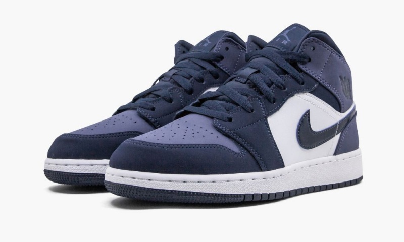 Nike Air Jordan 1 MID (GS) 'Sanded Purple' Schoenen Kinderen Obsidian Nederland | 074659-KFY