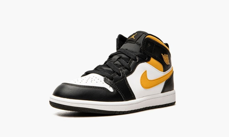 Nike Air Jordan 1 MID PS 'Pollen' Schoenen Kinderen Wit Zwart Nederland | 329180-DAI