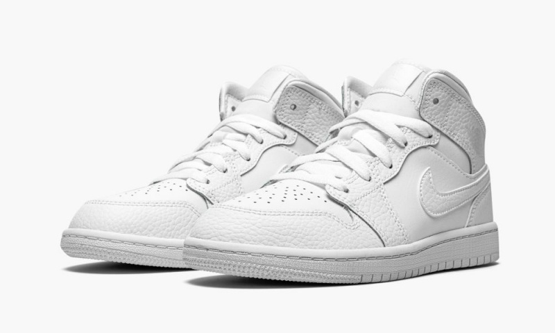 Nike Air Jordan 1 MID PS 'Triple White' Schoenen Kinderen Wit Nederland | 548961-SAH