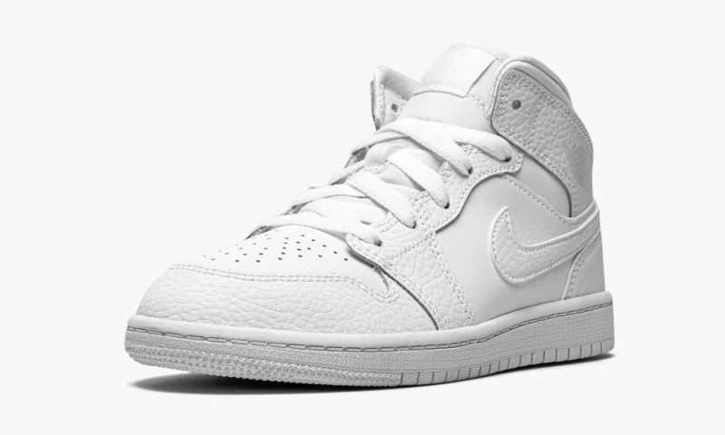 Nike Air Jordan 1 MID PS 'Triple White' Schoenen Kinderen Wit Nederland | 548961-SAH