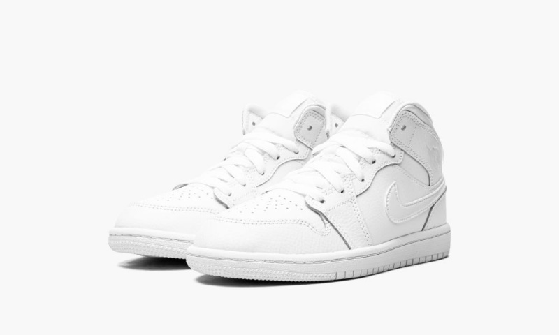 Nike Air Jordan 1 MID PS 'Triple White' Schoenen Kinderen Wit Nederland | 306187-KHR