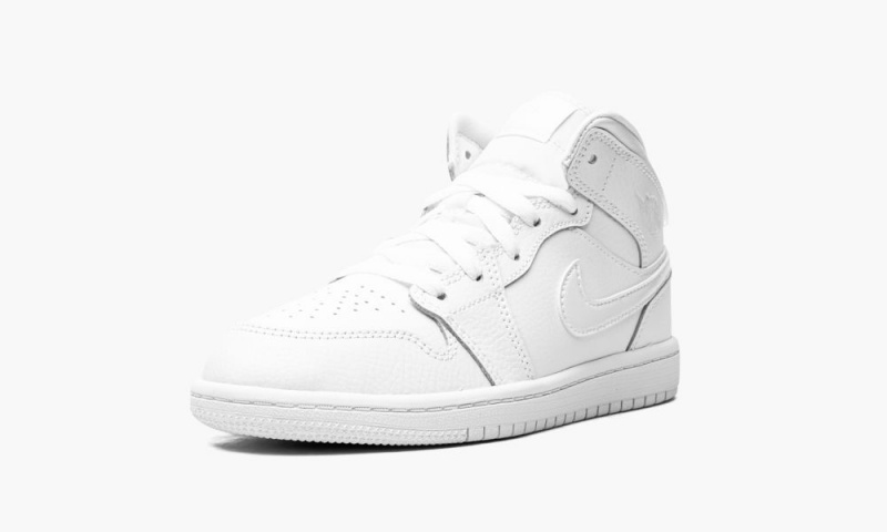 Nike Air Jordan 1 MID PS 'Triple White' Schoenen Kinderen Wit Nederland | 306187-KHR