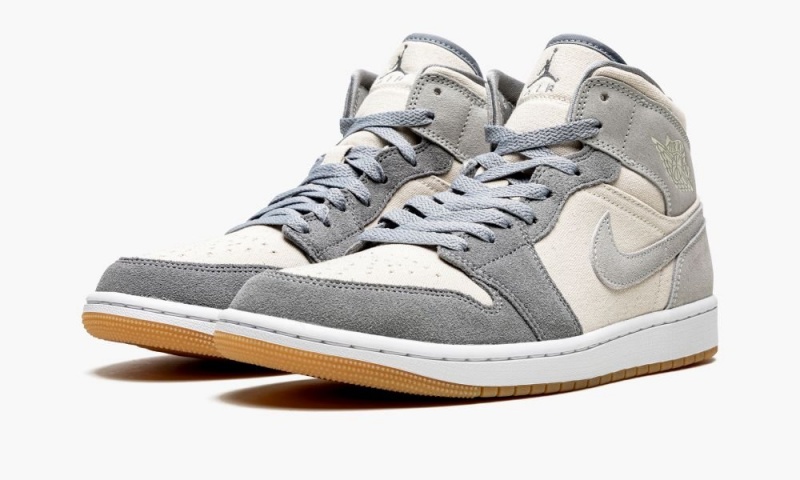 Nike Air Jordan 1 MID SE 'Coconut Milk' Schoenen Heren Grijs Nederland | 172598-OZA