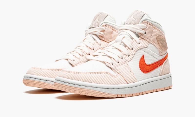 Nike Air Jordan 1 MID SE 'Corduroy' Schoenen Dames Oranje Oranje Nederland | 453762-ORF