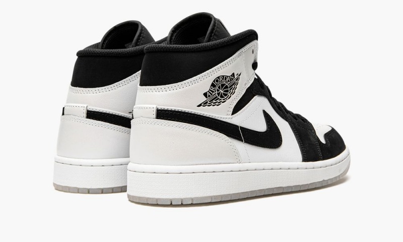 Nike Air Jordan 1 MID SE 'Diamond' Schoenen Heren Wit Zwart Nederland | 128769-TOV