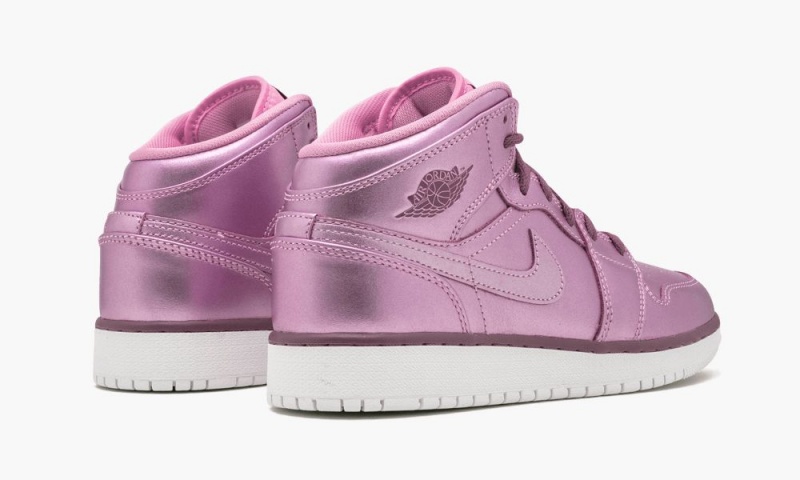 Nike Air Jordan 1 MID SE GS 'Pink Rise' Schoenen Kinderen Roze Wit Rood Nederland | 507864-MEH