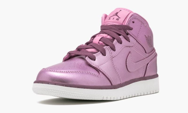Nike Air Jordan 1 MID SE GS 'Pink Rise' Schoenen Kinderen Roze Wit Rood Nederland | 507864-MEH