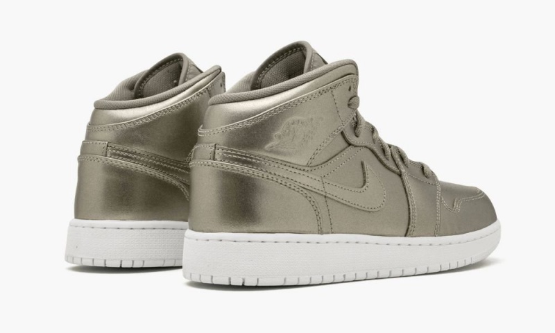 Nike Air Jordan 1 MID SE (GS) Schoenen Kinderen Grijs Wit Rood Nederland | 304785-OUP