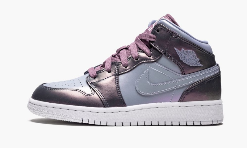 Nike Air Jordan 1 MID SE (GS) Schoenen Kinderen Blauw Paars Nederland | 976438-YTF