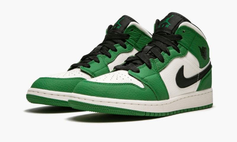 Nike Air Jordan 1 MID SE (GS) Schoenen Kinderen Diepgroen Zwart Nederland | 437901-GEY
