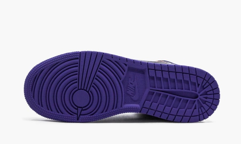 Nike Air Jordan 1 MID SE (GS) 'Tiger Print' Schoenen Kinderen Zwart Wit Paars Nederland | 502748-WPV