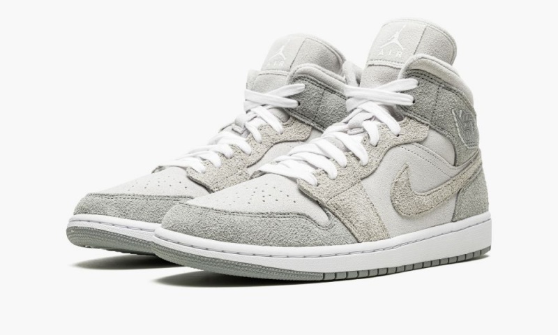 Nike Air Jordan 1 MID SE 'Grey Fleece' Schoenen Dames Grijs Nederland | 451367-MLS