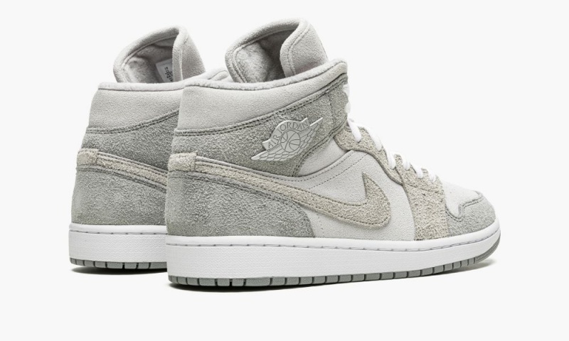 Nike Air Jordan 1 MID SE 'Grey Fleece' Schoenen Dames Grijs Nederland | 451367-MLS