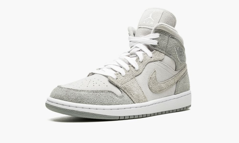 Nike Air Jordan 1 MID SE 'Grey Fleece' Schoenen Dames Grijs Nederland | 451367-MLS